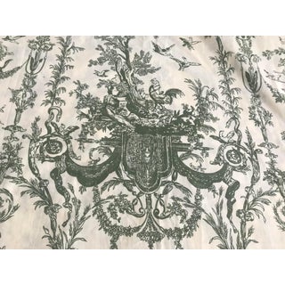 1960s Lee Behren Co. Cotton Toile Fabric- 3 Yards For Sale