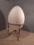 1990s Table Lamp with Iron Structure & Egg-Shaped Opal Glass Shade in the Style of Stilnovo, 1990s For Sale - Image 5 of 6