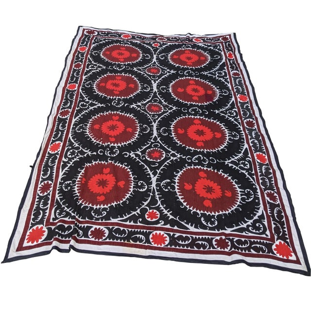 1950s 1950s Vintage Suzani Textile For Sale - Image 5 of 5