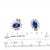 Metal Natural Sapphire Diamond Stud Earrings 14k Gold 0.84 TCW Certified For Sale - Image 7 of 8