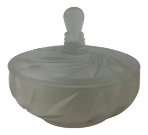 Pressed Glass Covered Dish