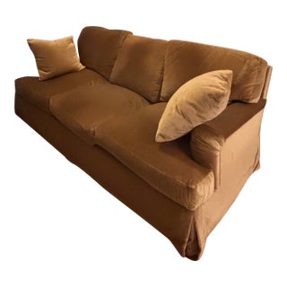 Custom Classic Design Camel Velvet Sofa For Sale