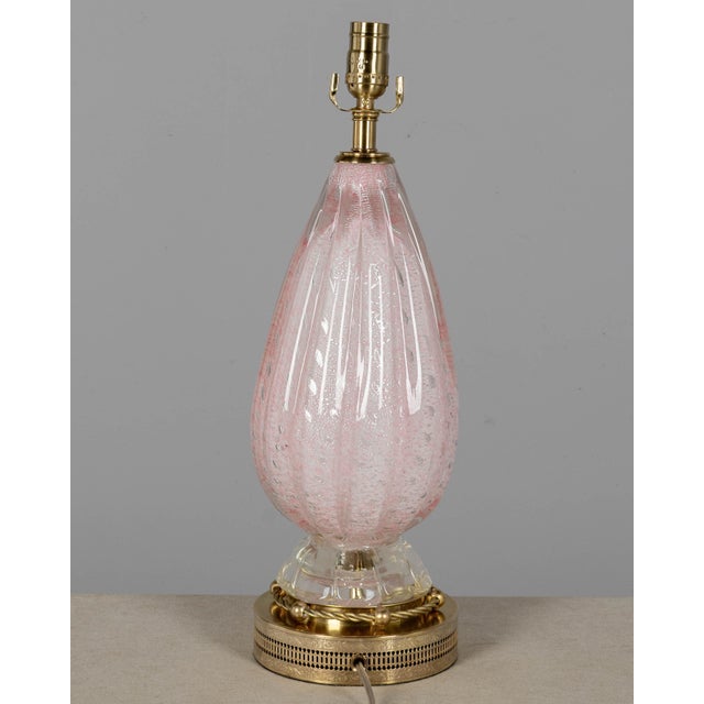 Mid 20th Century 1950s Mid-Century Modern Murano Glass Lamp by Barovier & Toso, Italy For Sale - Image 5 of 13