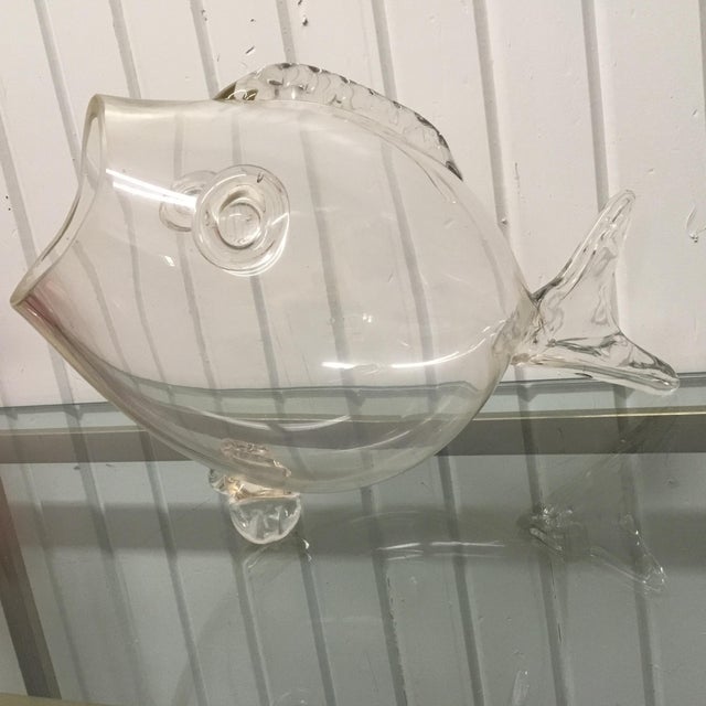 Large Crystal BlenkoStyle Fish Vase Chairish
