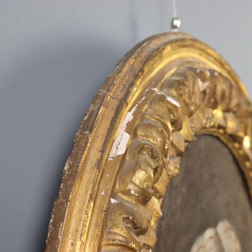 Textile Unknown, Sibyl, Oil on Panel, Framed For Sale - Image 7 of 9