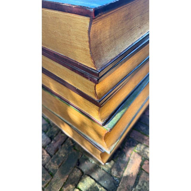 Vintage Maitland-Smith “Stack of Books” Nightstand / Side Table For Sale - Image 10 of 15