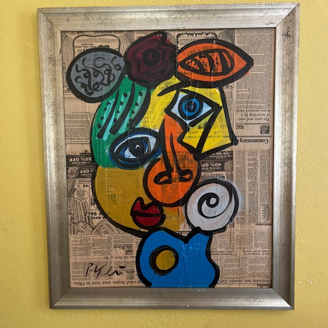 Late 20th Centur Abstract Portrait Painting by Peter Robert Keil, For Sale - Image 13 of 13