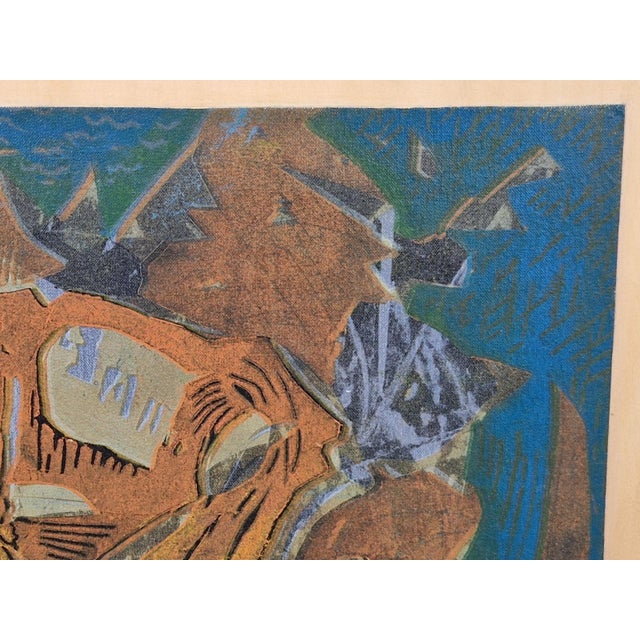 Piet Koenen, Modern Surrealist Composition, Silkscreen & Mixed Media, 1990s For Sale - Image 8 of 13