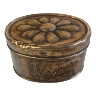 Art Deco Brass Coffee Box, 1920s. For Sale