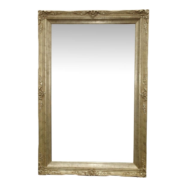 Vintage Large Oversized 69" Tall Silver French Country Picture Frame For Sale