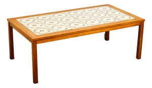 Scandinavian Coffee Table in Teak and Ceramic, 1960s