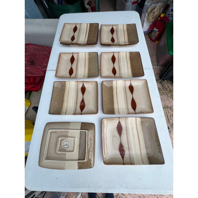 Vintage Rectangular Earthtone Plates -11 For Sale In West Palm - Image 6 of 10