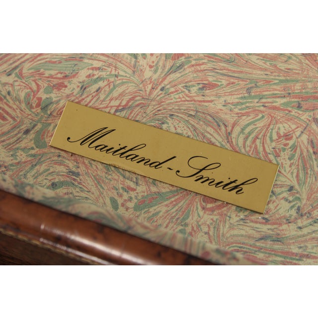 Maitland Smith Leather Wrapped Secretary Desk For Sale - Image 18 of 18