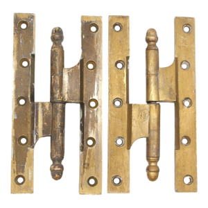 Pair of Vintage 8 X 4 Brass Paumelle Door Hinges