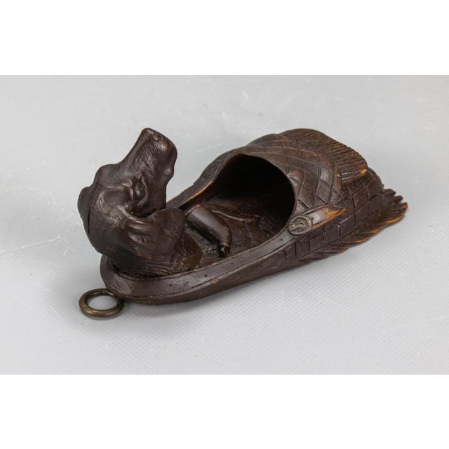 Black Forest Hand-Carved Wooden Wall Mounted Salt Box, 1890s For Sale - Image 9 of 18