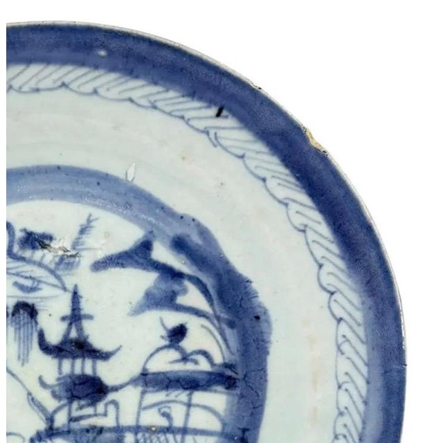 Antique 19th Century Chinese Canton Export Porcelain 10" Charger & Stand For Sale In Portland, OR - Image 6 of 12