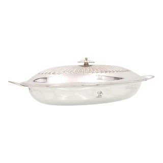 Circa 1930 Silverplate Serving Dish, England For Sale