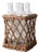 Vintage Wicker Bottle Basket With Glass Bottles For Sale
