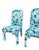 Pair MCM CasaBique Ming Armchairs in Thibaut “Imperial Dragon” For Sale - Image 15 of 18