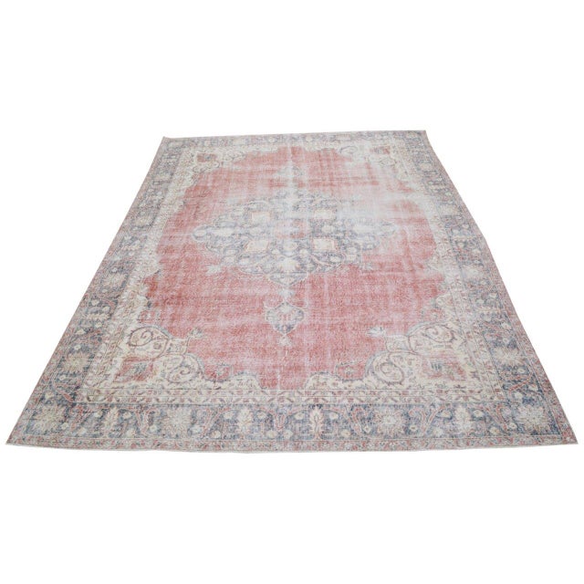 Traditional Vintage Hand Knotted Wool Rug, 9'4"x11'3" For Sale - Image 3 of 6