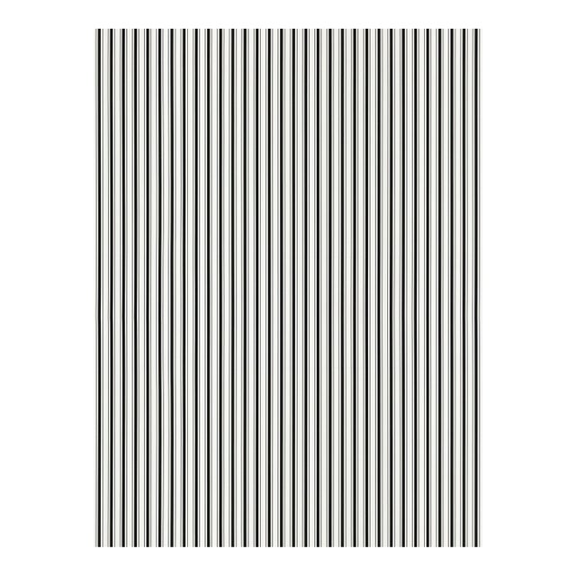Sample - The House of Scalamandré Johnson Stripe Wallpaper, Onyx For Sale