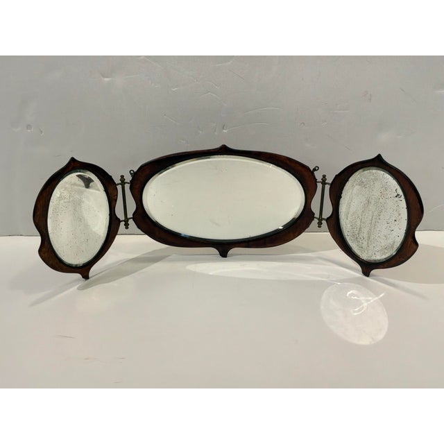 English Antique English Gentlemen's Shaving Mirror For Sale - Image 3 of 8