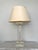 Restoration Hardware Saxon 28” Solid Crystal Glass Table Lamp – Neoclassical Doric Column, Original Shade For Sale - Image 6 of 11