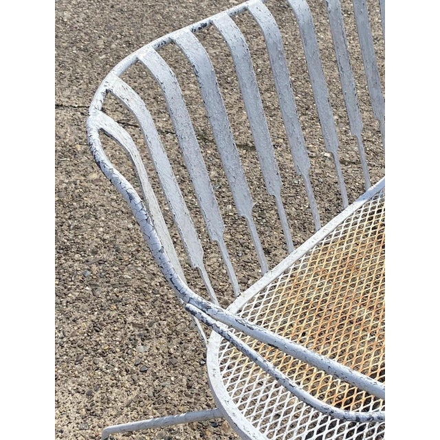 Mid 20th Century Vintage Mid Century Modern Wrought Iron Sculptural Garden Patio Loveseat Sofa For Sale - Image 5 of 11