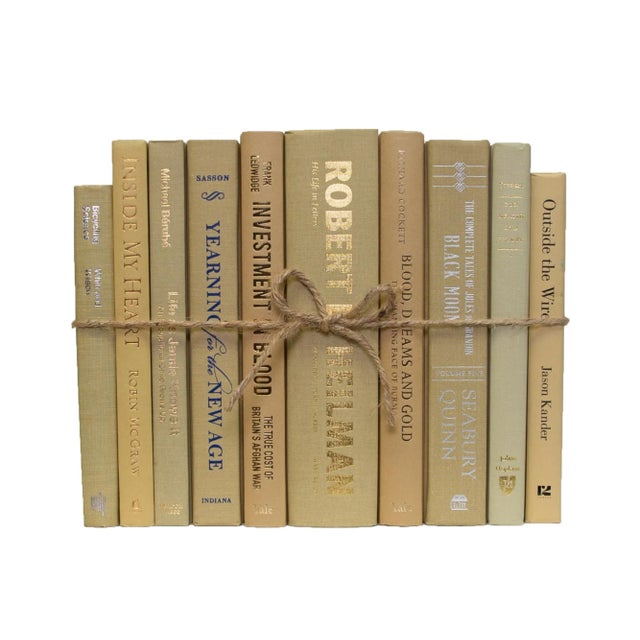 Modern Decorative Books - Gold Coast Book Bundle - 1 Foot of Tan Books For Sale - Image 3 of 4