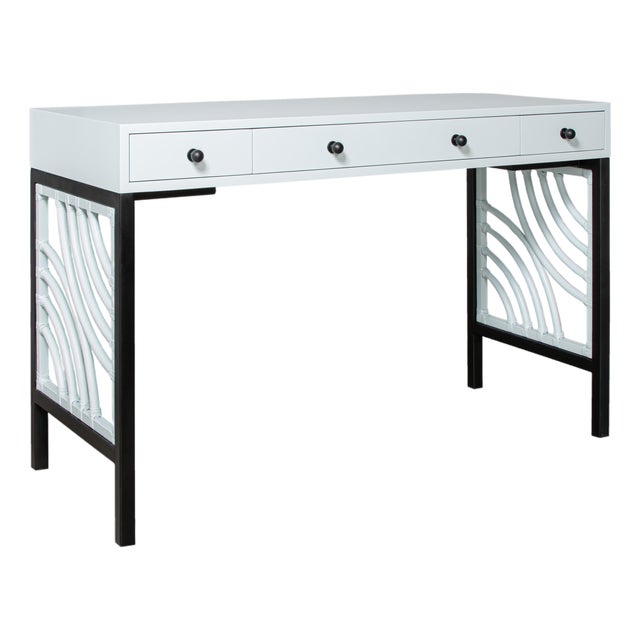 Swirl Writing Desk - Light Blue For Sale