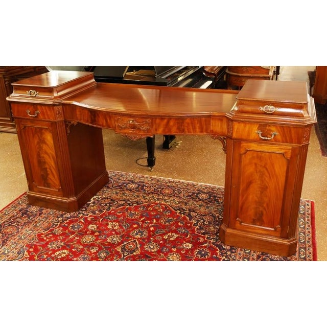 Traditional Late 19th Century English Mahogany Regency Style Server Buffet Sideboard For Sale - Image 3 of 16
