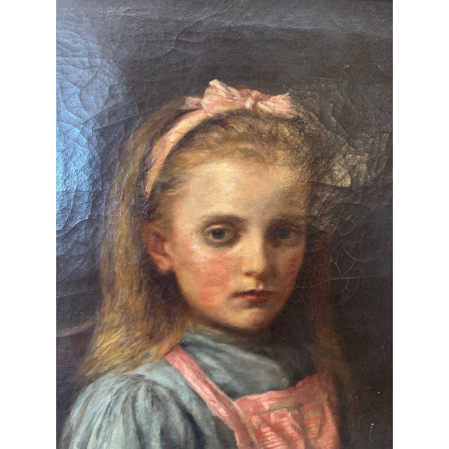 “Alice in Wonderland” Portrait, Oil Painting, Circa 1800s For Sale In Los Angeles - Image 6 of 12