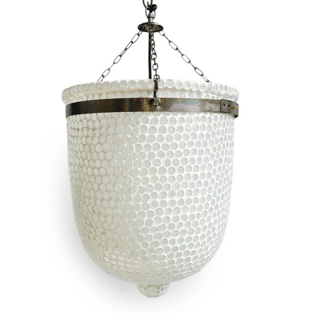 2020s White Mosaic Bucket Pendant Light, Medium For Sale - Image 5 of 7