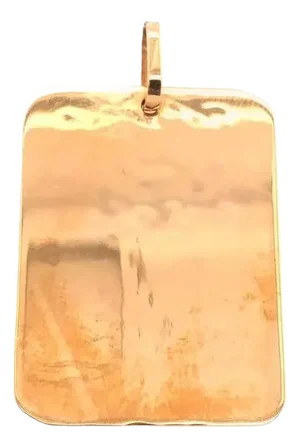 14 Karat Yellow Gold Tag / Charm Pendant