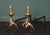 Mid 18th Century Antique Dutch Brass and Wrought Andirons, 1750, Set of 2 For Sale - Image 5 of 5
