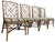Chinoiserie Vintage Palm Beach Regency Fretwork Rattan Dining Chairs | Set of 4 For Sale - Image 3 of 12