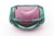Vintage Murano Faceted Paddled Glass Bowl Emerald Green and Purple, 1960's For Sale - Image 11 of 11