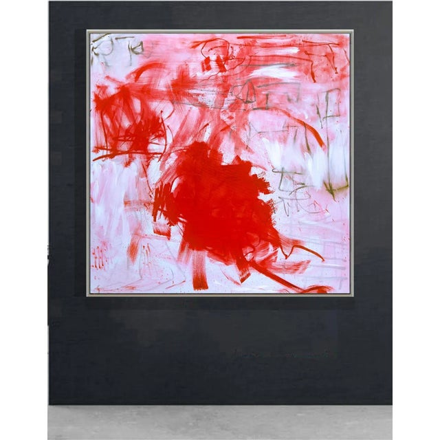 "Seeing Red" by Trixie Pitts Large Abstract Expressionist Oil Painting For Sale - Image 11 of 12
