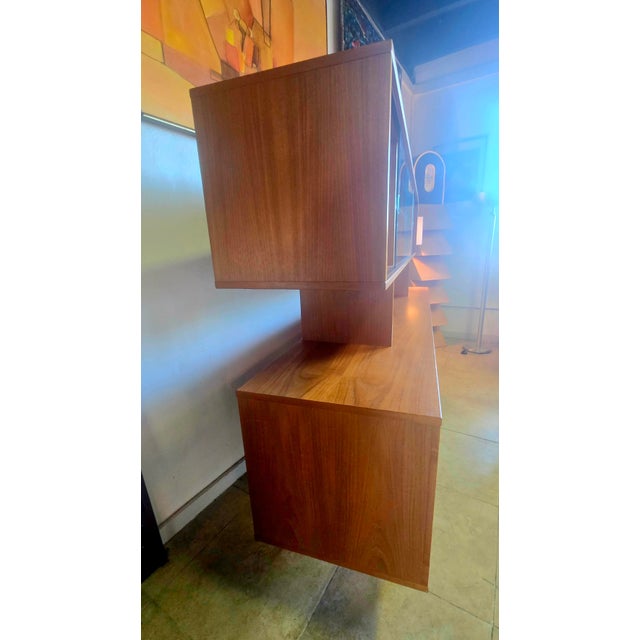 1960s MidCentury Modern Teak 2 Piece Credenza W/Hitch by Lovig Design For Sale - Image 5 of 10