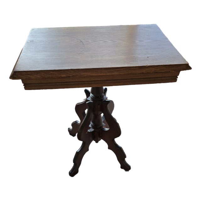 19th Century Antique Wooden Lamp Stand / Candle Stand With Tripod Base For Sale