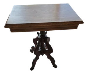 19th Century Antique Wooden Lamp Stand / Candle Stand With Tripod Base