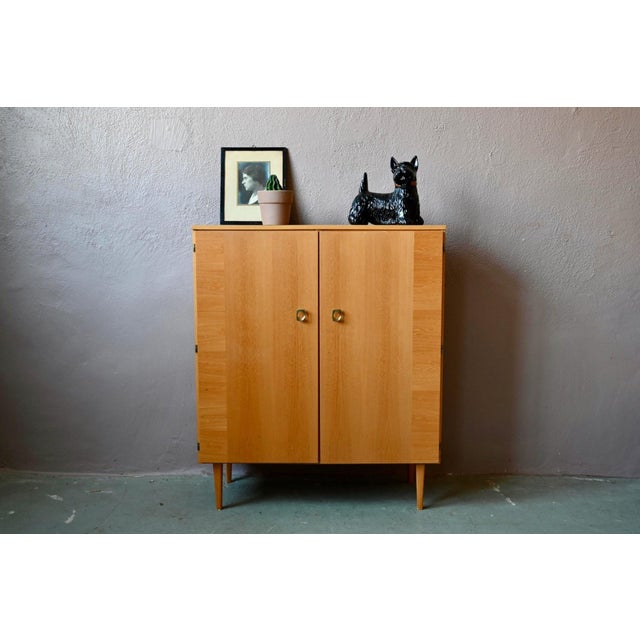 Vintage Shoe Cabinet in Light Wood and Chrome-Plated Metal, 1960s For Sale - Image 13 of 13