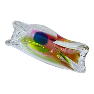 Ashtray Designed by M. Velíšková Skrdlovice Glassworks Czechoslovakia 1960 For Sale