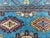 Turquoise Turquoise Kazak Wool Rug With Repeating Medallions, 3'11" X 5'10" For Sale - Image 8 of 15