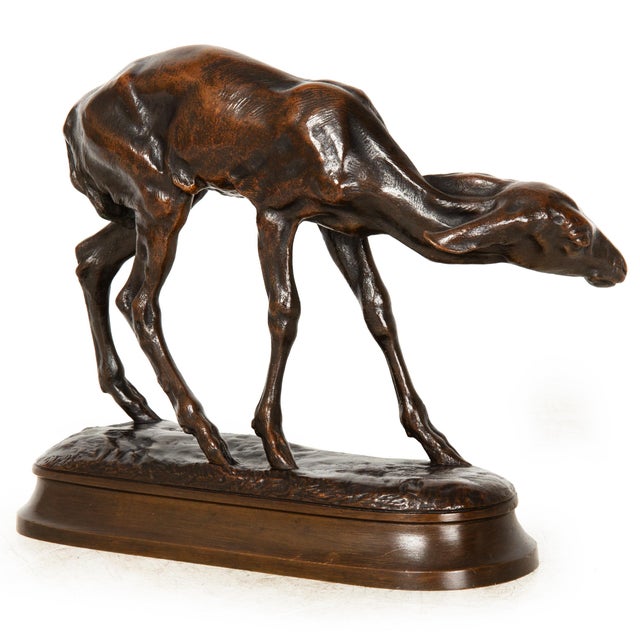 American Fine American West Bronze Sculpture “Fawn” by Alexander Phimister Proctor For Sale - Image 3 of 12