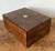 Vintage Brass Inlay Burl Wood Traveling Writing Desk Box For Sale - Image 11 of 11