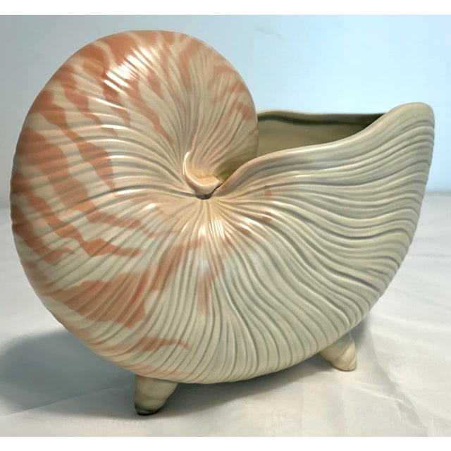 Mid 20th Century Mid Century Modern Fitz and Floyd Nautilus Seashell Planter For Sale - Image 5 of 6