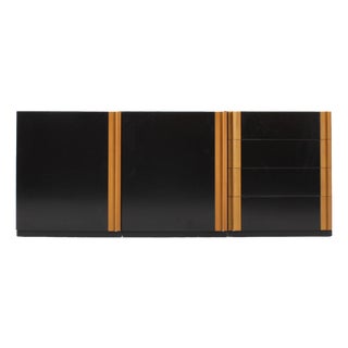 Vintage Sideboard in Wood and Marble, 1970s For Sale