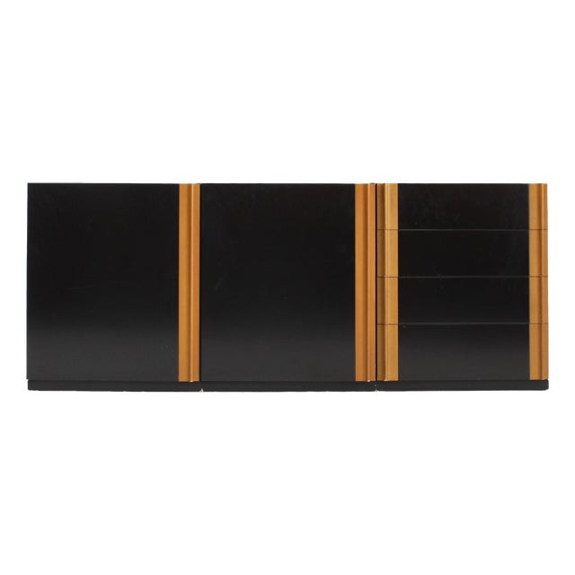 Vintage Sideboard in Wood and Marble, 1970s For Sale