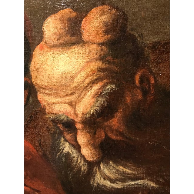 Pietro Della Vecchia, The Alchemists, Oil on Canvas, 17th Century, Framed For Sale - Image 7 of 14